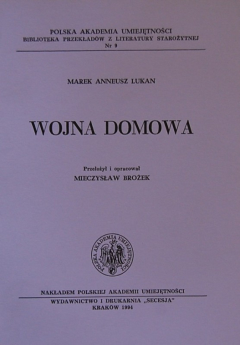 Wojna domowa Marek Anneusz Lukan