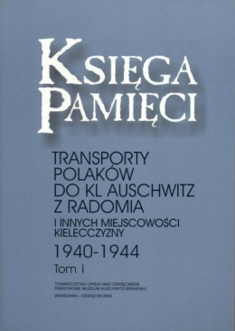 Księga Pamięci. Transporty Polaków do KL Auschwitz z Radomia i innych miejscowości Kielecczyzny 1940-1944. Tom I-V