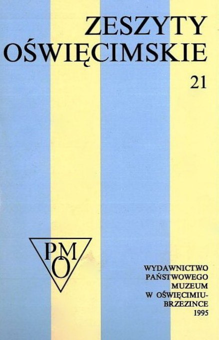 Zeszyty Oświęcimskie nr 21 Zeszyty Oświęcimskie nr 21