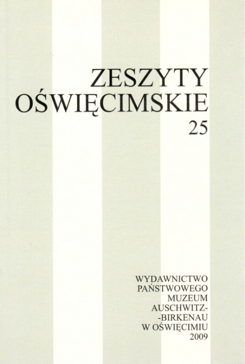 Zeszyty Oświęcimskie nr 25 Zeszyty Oświęcimskie nr 25