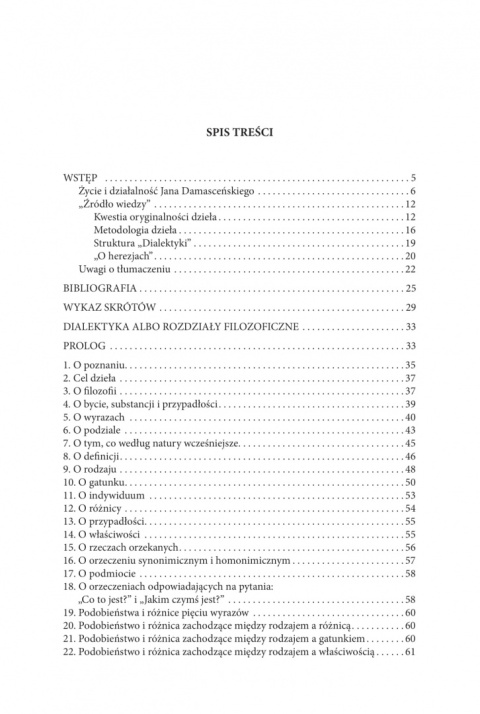Dialektyka albo rozdziały filozoficzne. O herezjach Dialektyka albo rozdziały filozoficzne. O herezjach