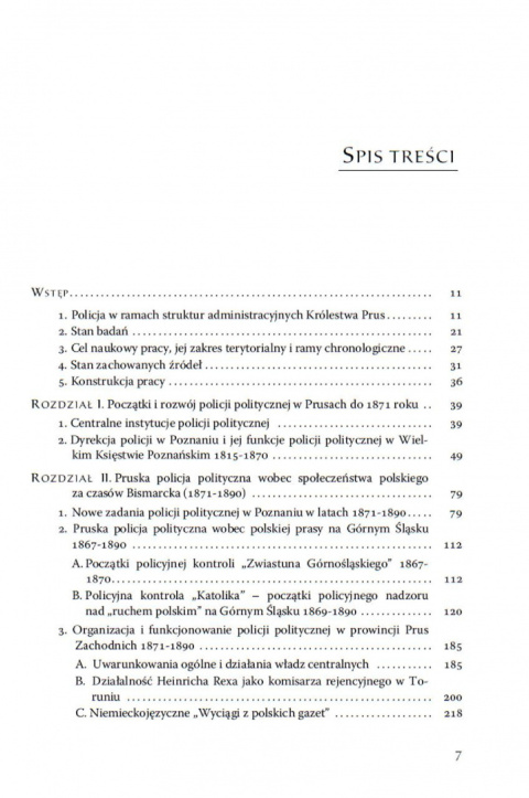 Pruska policja polityczna wobec mniejszości polskiej w latach 1871-1933. Struktury i ludzie Pruska policja polityczna wobec mniejszości polskiej w latach 1871-1933. Struktury i ludzie