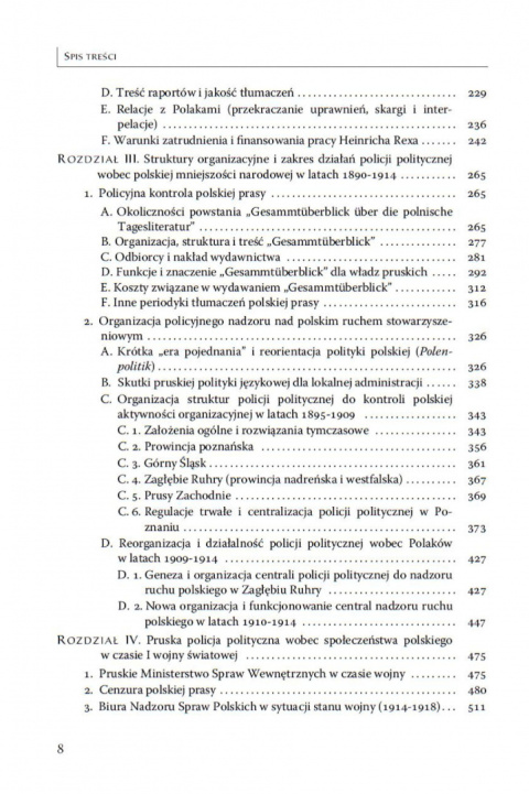 Pruska policja polityczna wobec mniejszości polskiej w latach 1871-1933. Struktury i ludzie Pruska policja polityczna wobec mniejszości polskiej w latach 1871-1933. Struktury i ludzie