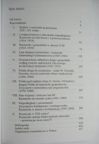 Szkice o rzemiośle, polityce gospodarczej w Krakowie w XX wieku Szkice o rzemiośle, polityce gospodarczej w Krakowie w XX wieku