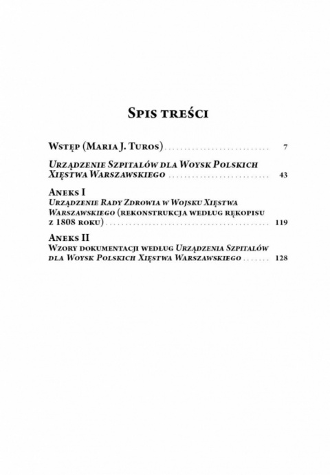 Urządzenie szpitalów dla Woysk Polskich Xięstwa Warszawskiego Urządzenie szpitalów dla Woysk Polskich Xięstwa Warszawskiego