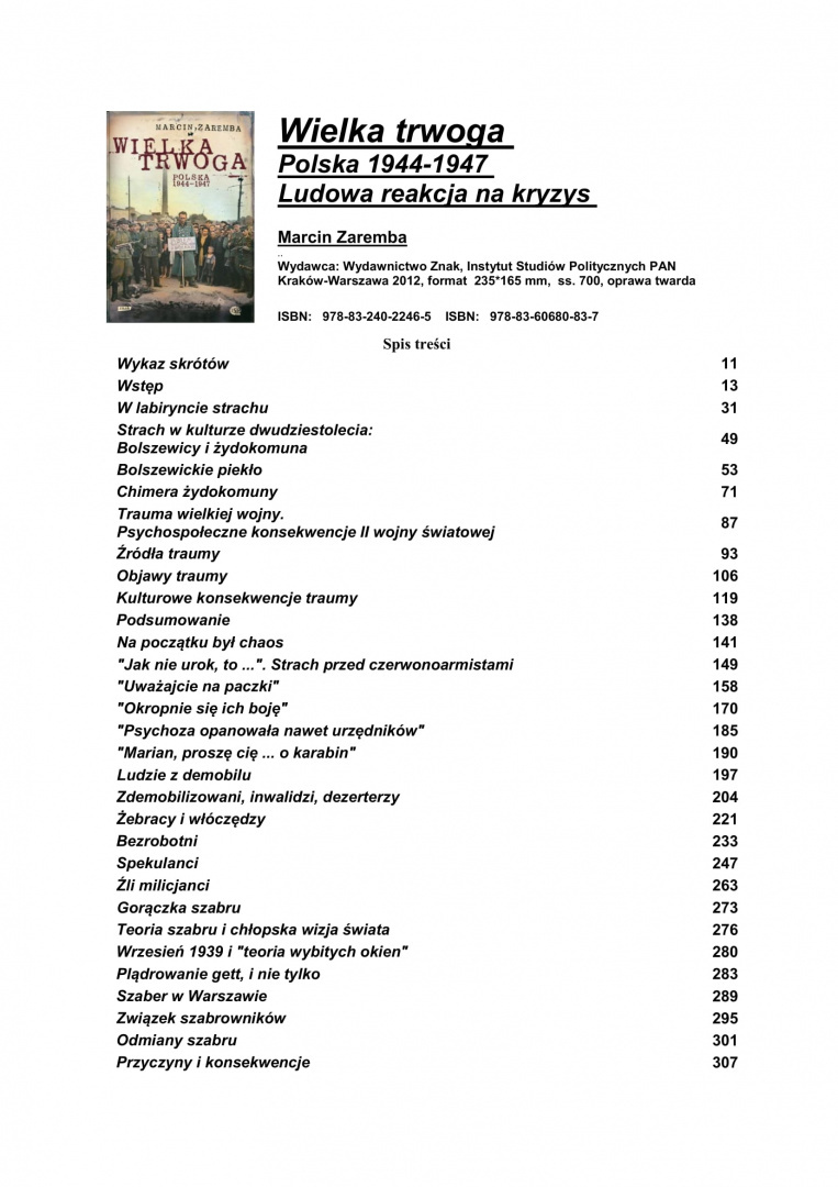 Wielka trwoga. Polska 1944-1947. Ludowa reakcja na kryzys Wielka trwoga. Polska 1944-1947. Ludowa reakcja na kryzys