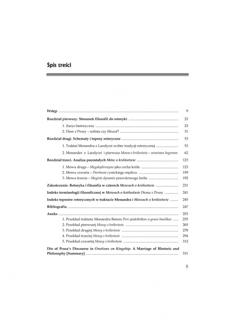Dyskurs Diona z Prusy w Mowach o królestwie. Mariaż retoryki z filozofią Dyskurs Diona z Prusy w Mowach o królestwie. Mariaż retoryki z filozofią