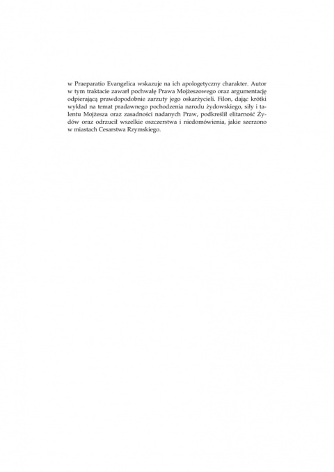 Filon z Alexandrii. Hipotezy (założenia). Philo Alexandrinus. Hypothetica Filon z Alexandrii. Hipotezy (założenia). Philo Alexandrinus. Hypothetica
