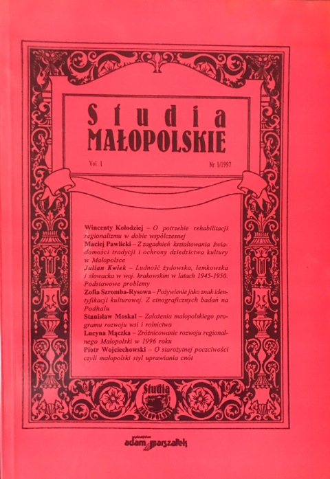 Studia małopolskie, nr 1/1997 Studia małopolskie, nr 1/1997