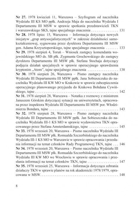 Kryptonim Pegaz. Służba Bezpieczeństwa wobec Towarzystwa Kursów Naukowych 1978-1980 Kryptonim Pegaz. Służba Bezpieczeństwa wobec Towarzystwa Kursów Naukowych 1978-1980