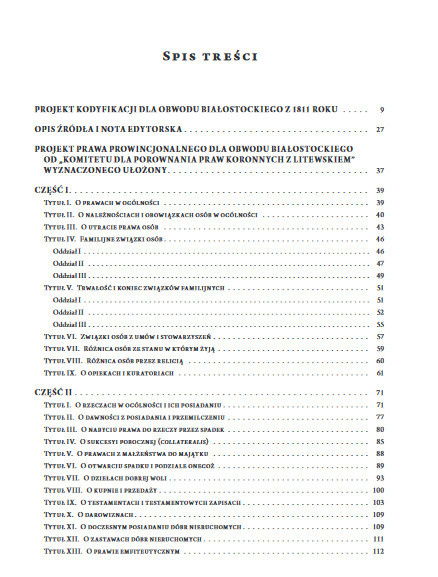 Projekt prawa prowincjonalnego Obwodu Białostockiego z 1811 roku Projekt prawa prowincjonalnego Obwodu Białostockiego z 1811 roku