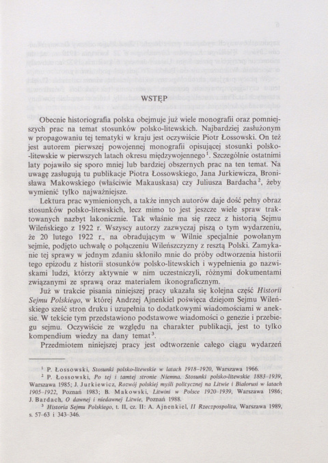 Sejm wileński 1922 roku. Idea i jej realizacja Sejm wileński 1922 roku. Idea i jej realizacja