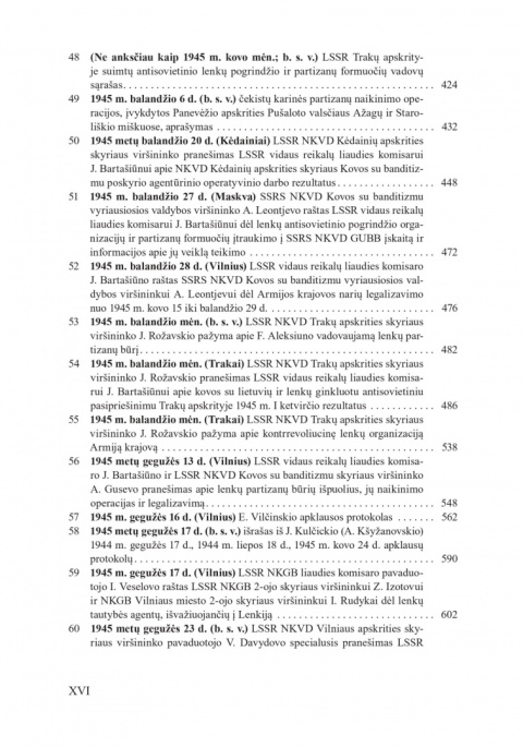 Sowiecki aparat represji wobec litewskiego i polskiego podziemia 1944-1945 Sowiecki aparat represji wobec litewskiego i polskiego podziemia 1944-1945