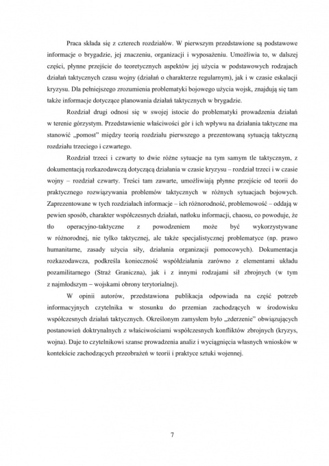 Wybrane aspekty prowadzenia działań taktycznych w środowisku górzystym - brygada (z założeniami ćwiczenia) Wybrane aspekty prowadzenia działań taktycznych w środowisku górzystym - brygada (z założeniami ćwiczenia)