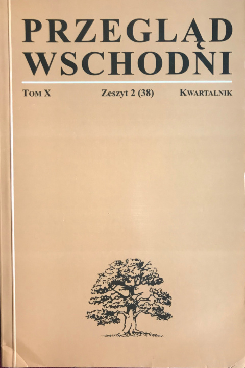 Przegląd wschodni, tom X, zeszyt 2 (38)