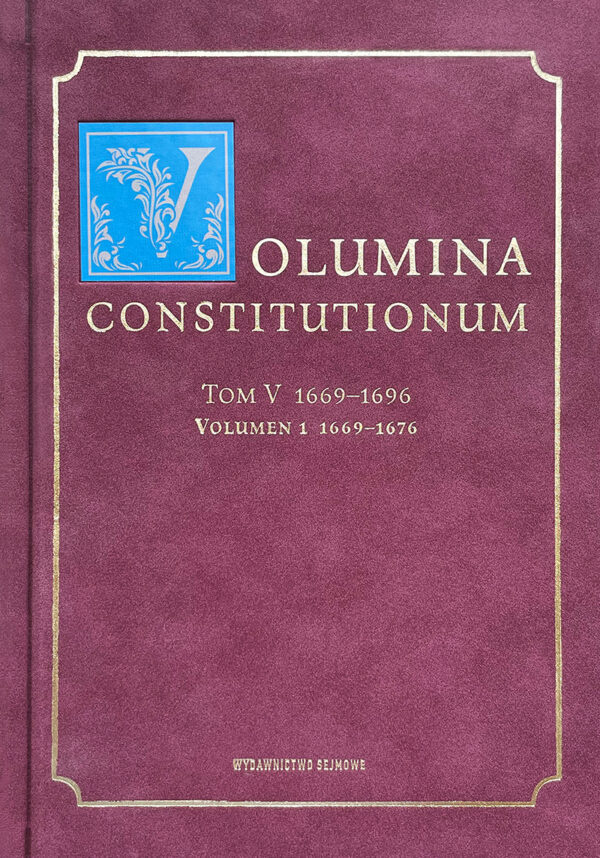 Volumina Constitutionum tom V 1669–1696 volumen 1 1669–1676