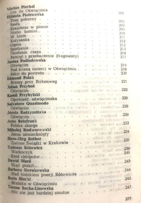 Na mojej ziemi był Oświęcim...Oświęcim w poezji współczesnej Na mojej ziemi był Oświęcim...Oświęcim w poezji współczesnej
