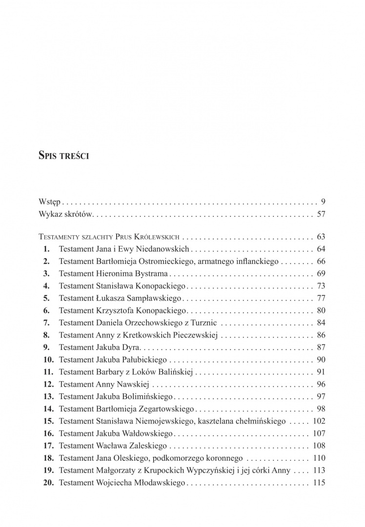 Testamenty szlachty Prus Królewskich z XVII wieku Testamenty szlachty Prus Królewskich z XVII wieku