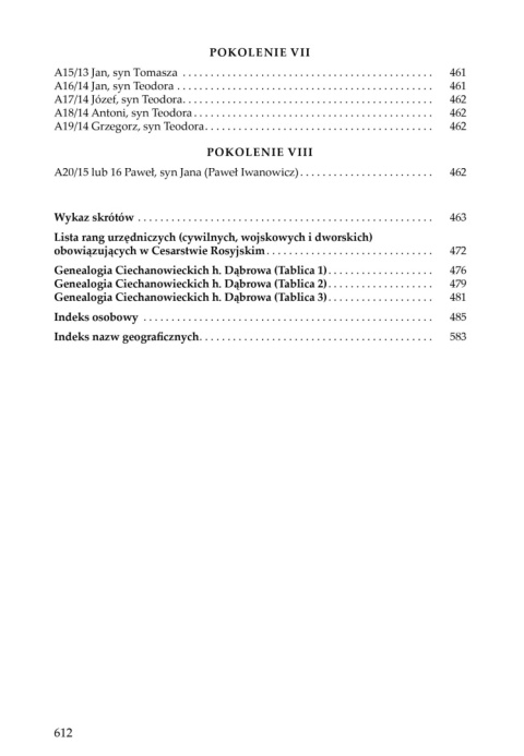Dzieje rodziny Ciechanowieckich herbu Dąbrowa (XIV - XXI wiek) Dzieje rodziny Ciechanowieckich herbu Dąbrowa (XIV - XXI wiek)