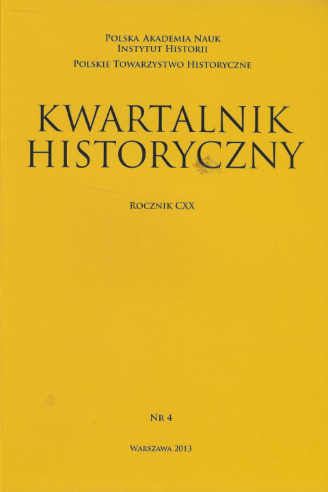 Kwartalnik Historyczny. Rocznik CXX, nr 4