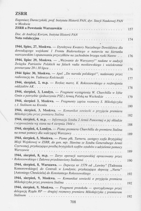 Międzynarodowe aspekty Powstania Warszawskiego 1944 roku Międzynarodowe aspekty Powstania Warszawskiego 1944 roku