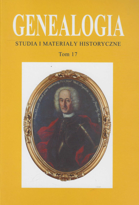 Genealogia. Studia i materiały historyczne, tom 17 Genealogia. Studia i materiały historyczne, tom 17