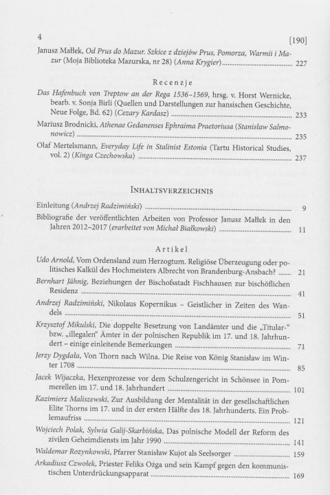 Zapiski historyczne poświęcone historii Pomorza i krajów bałtyckich, tom LXXXII, rok 2017, zeszyt 2 Zapiski historyczne poświęcone historii Pomorza i krajów bałtyckich, tom LXXXII, rok 2017, zeszyt 2