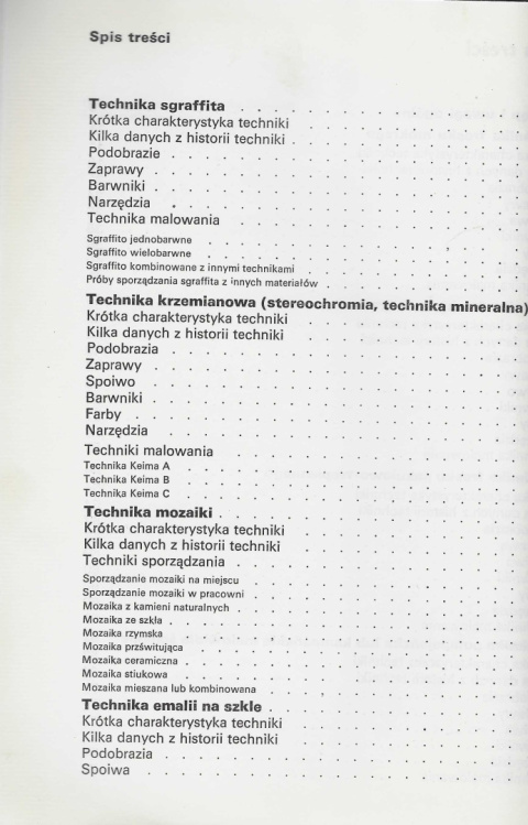 Techniki malarskie spoiwa mineralne Techniki malarskie spoiwa mineralne