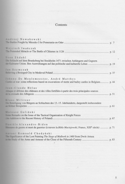 Warfare in the Middle Ages. Acta Archeologica Lodziensa nr 47 Warfare in the Middle Ages. Acta Archeologica Lodziensa nr 47