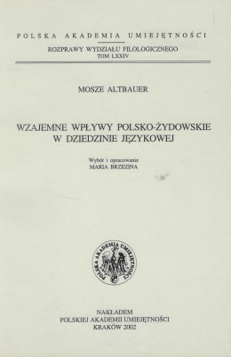 Wzajemne wpływy polsko-żydowskie w dziedzinie językowej