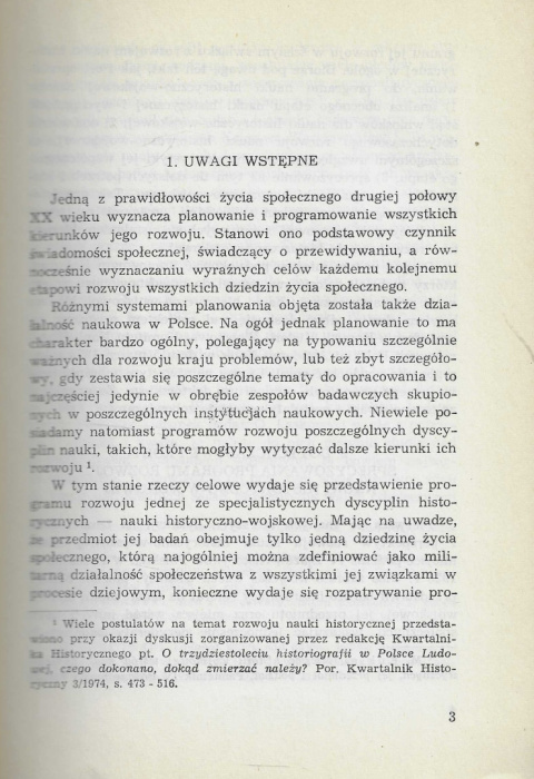 Program rozwoju nauki historyczno-wojskowej w Polsce Program rozwoju nauki historyczno-wojskowej w Polsce
