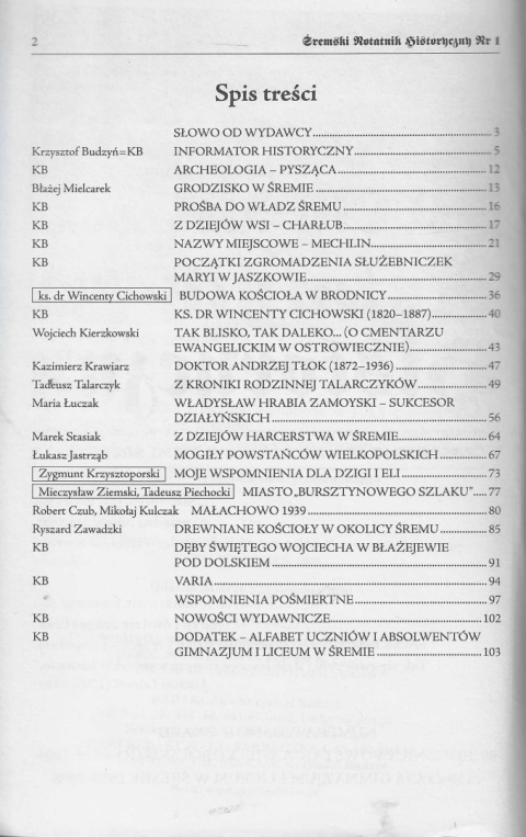 Śremski Notatnik Historyczny nr 1 (2008) Śremski Notatnik Historyczny nr 1 (2008)