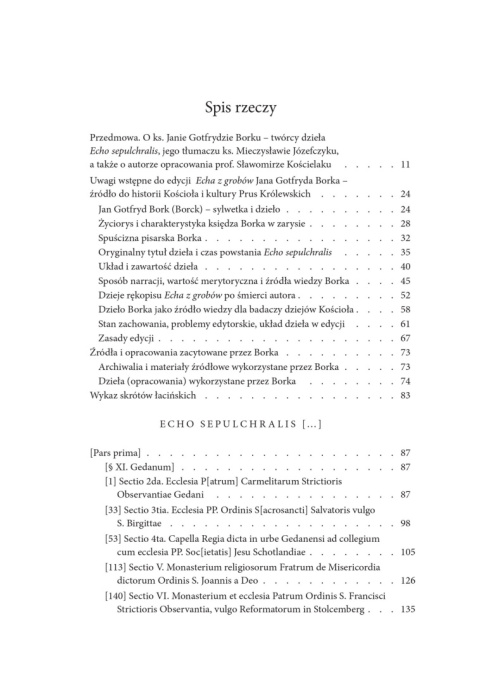 Echo Sepulchralis. Echo z grobów. Tom I. Tekst łaciński Echo Sepulchralis. Echo z grobów. Tom I. Tekst łaciński