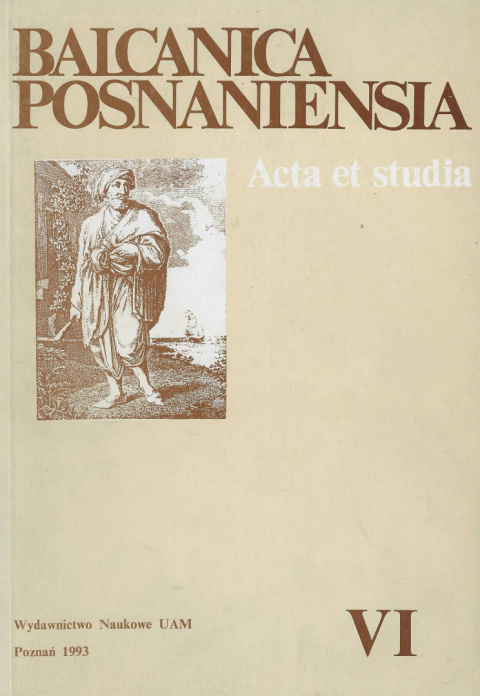 Balcanica Posnaniensia VI Balcanica Posnaniensia VI