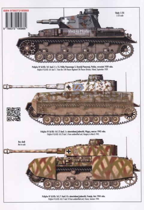 PzKpfw IV Colour Tank Power nr 586. Malowanie i oznakowanie czołgów PzKpfw IV Sd Kfz 161 PzKpfw IV Colour Tank Power nr 586. Malowanie i oznakowanie czołgów PzKpfw IV Sd Kfz 161