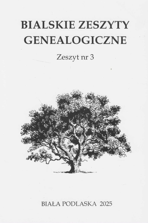 Bialskie Zeszyty Genealogiczne - Zeszyt nr 3