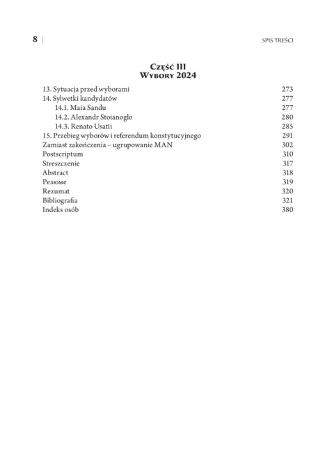 Wojna o Mołdawię. Mołdawskie partie polityczne i ich liderzy w latach 2020 - 2024