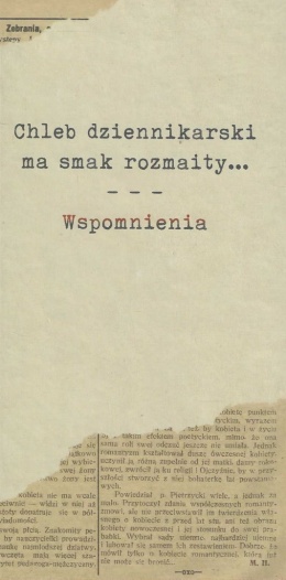 Chleb dziennikarski ma smak rozmaity ... Wspomnienia - Michalina Grekowicz-Hausnerowa