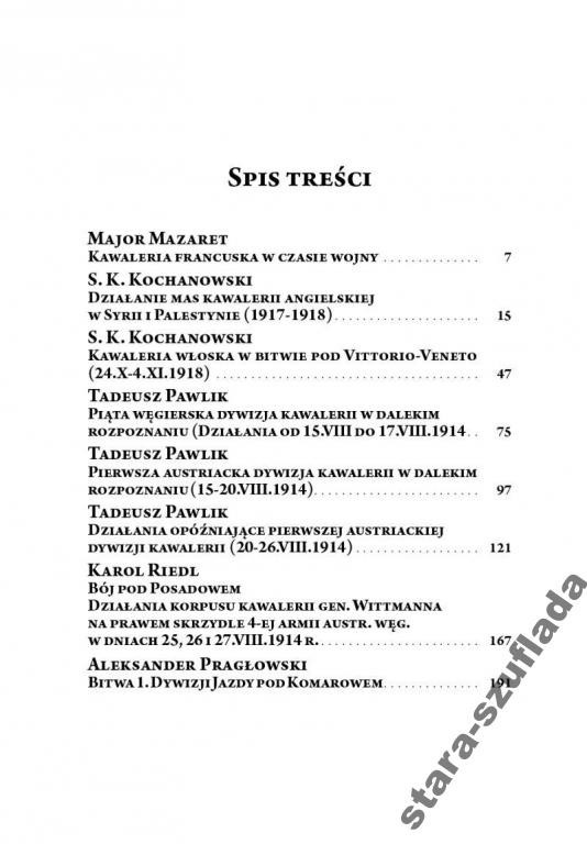 Studia nad kawalerią w Wielkiej Wojnie Tom I Studia nad kawalerią w Wielkiej Wojnie Tom I