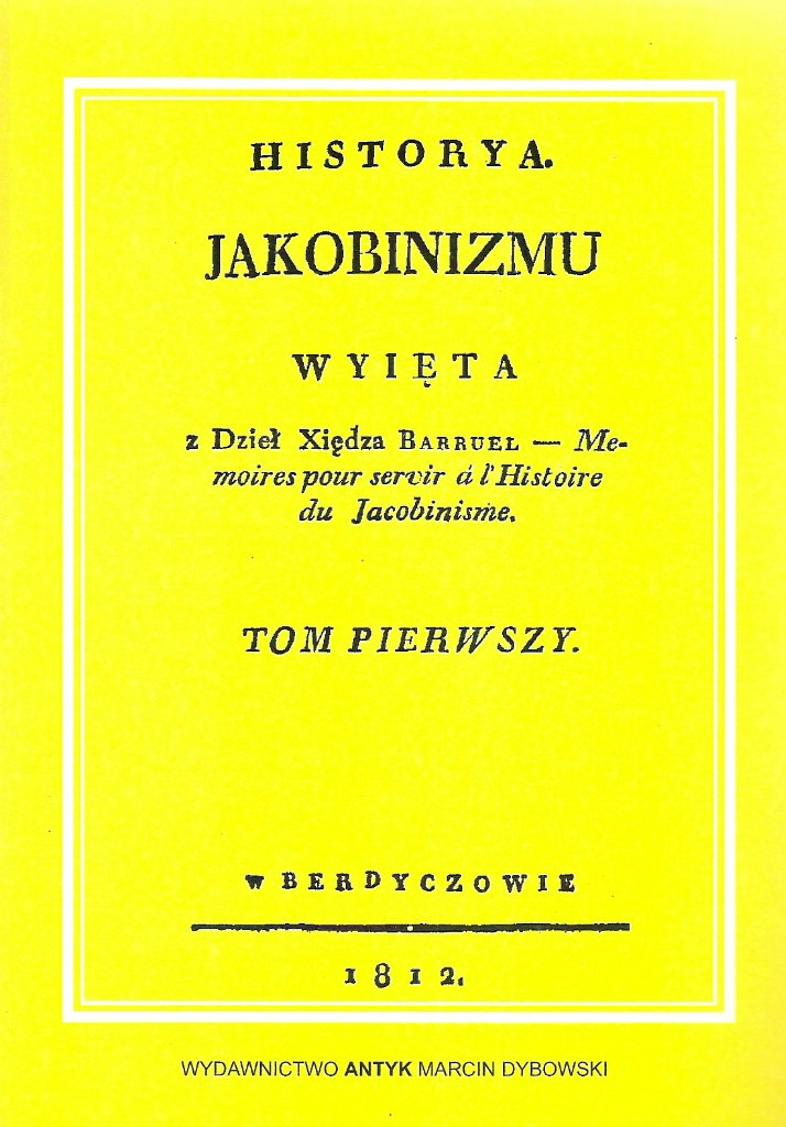 Historia jakobinizmu komplet Tom 1-4 Historia jakobinizmu komplet Tom 1-4