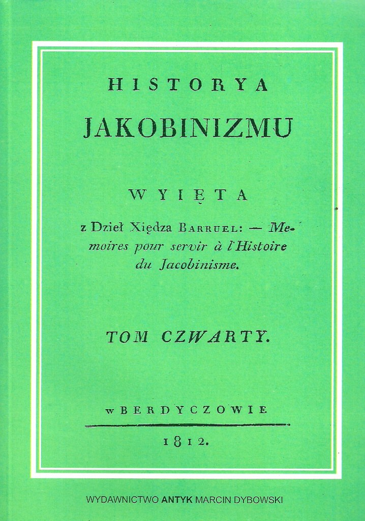 Historia jakobinizmu komplet Tom 1-4 Historia jakobinizmu komplet Tom 1-4